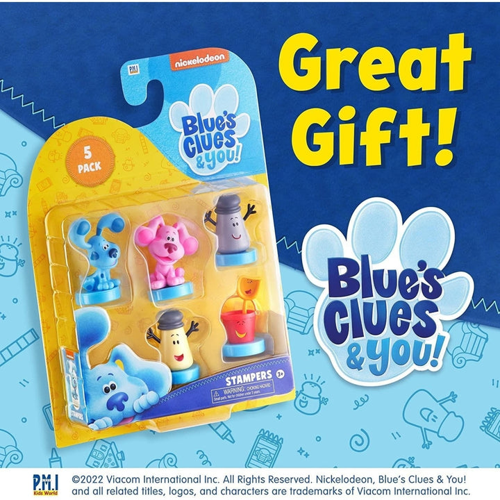 Blues Clues Stamps Set 5pk Blue Puppy Shovel Pail Figures PMI International Image 6