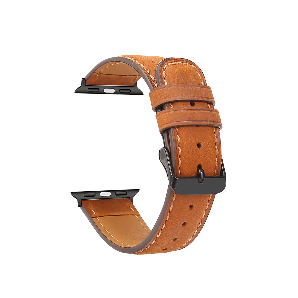 navor Leather Premium Leather Replacement Strap with Stainless-Steel Clasp band Image 2