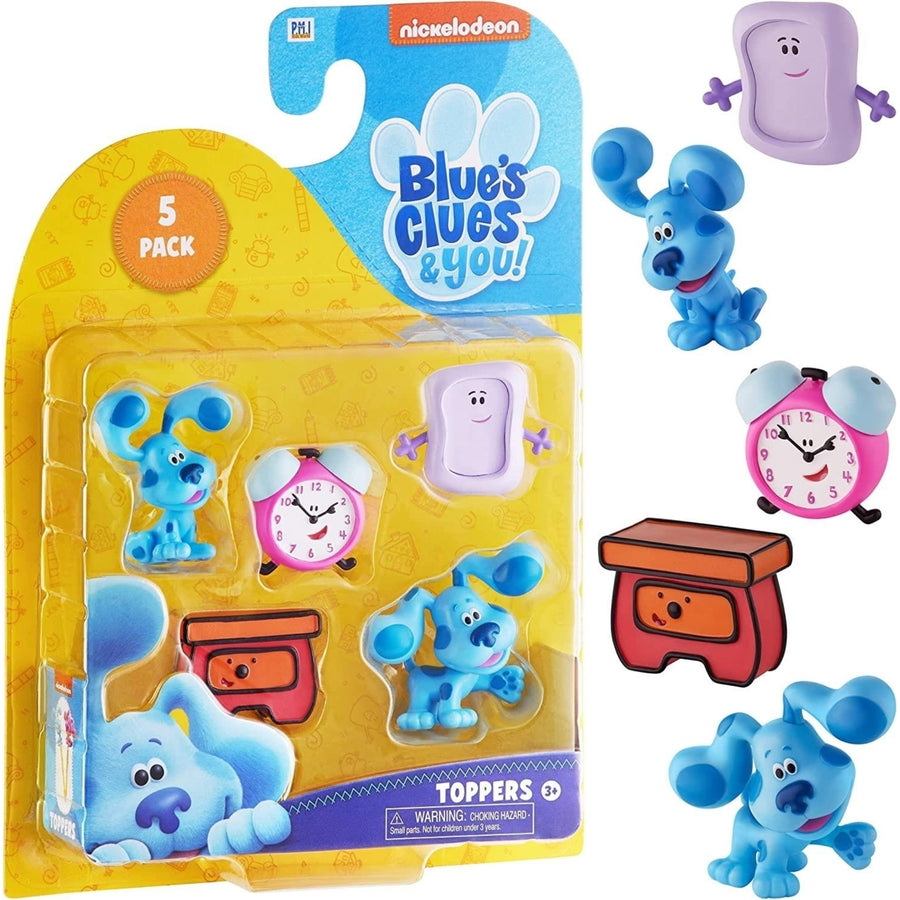Blues Clues Pencil Toppers 5pk Sidetable Slippery Soap Tickety Tock Clock Set PMI International Image 1