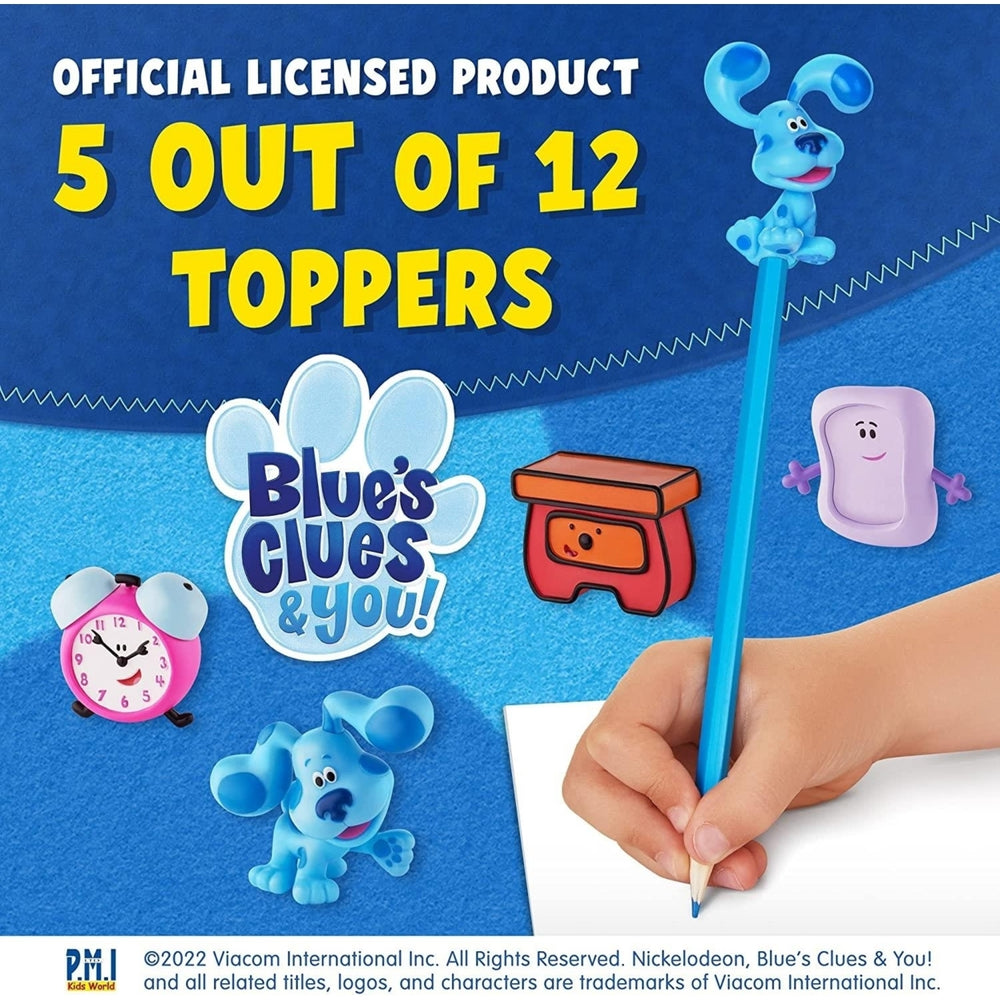 Blues Clues Pencil Toppers 5pk Sidetable Slippery Soap Tickety Tock Clock Set PMI International Image 2