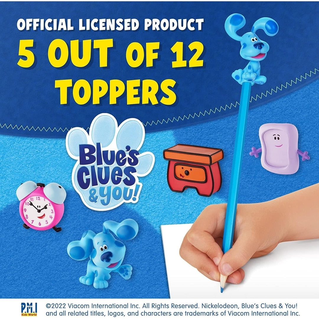 Blues Clues Pencil Toppers 5pk Sidetable Slippery Soap Tickety Tock Clock PMI Image 2