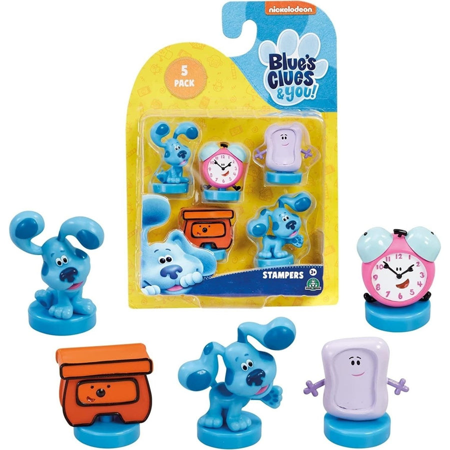 Blues Clues Stamps 5pk Tickety Tock Clock Slippery Soap Sidetable Drawer Set PMI International Image 1