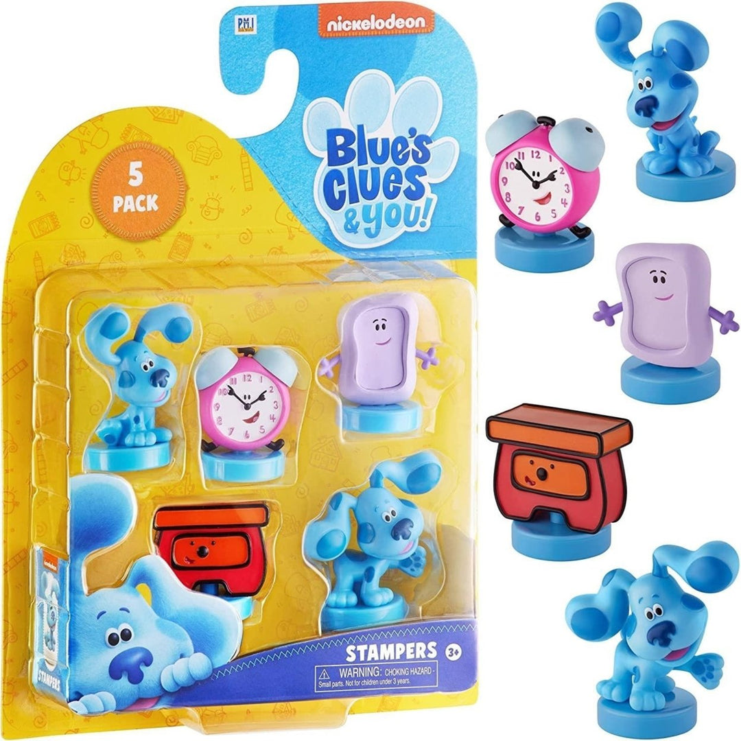 Blues Clues Stamps Set 5pk Tickety Tock Clock Slippery Soap PMI International Image 3