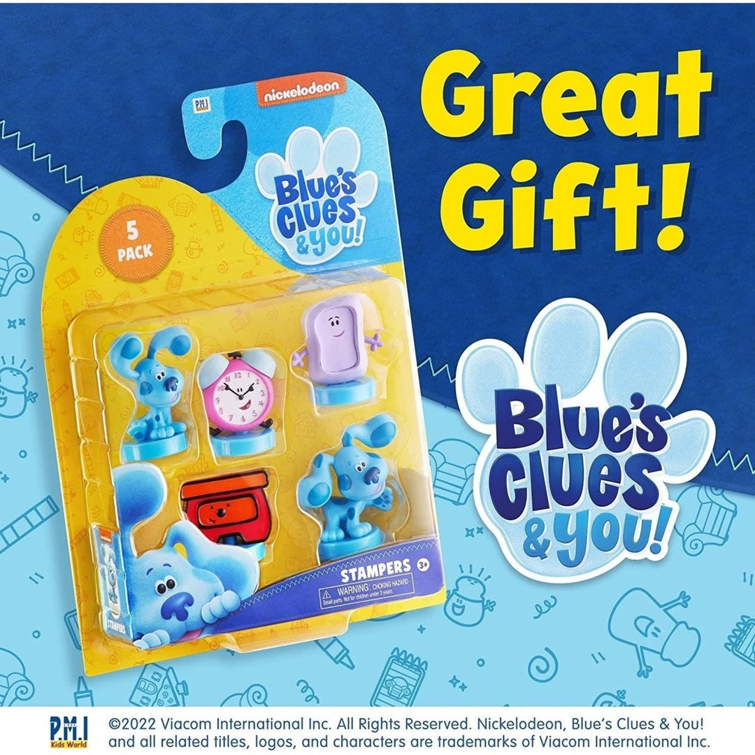 Blues Clues Stamps Set 5pk Tickety Tock Clock Slippery Soap PMI International Image 6