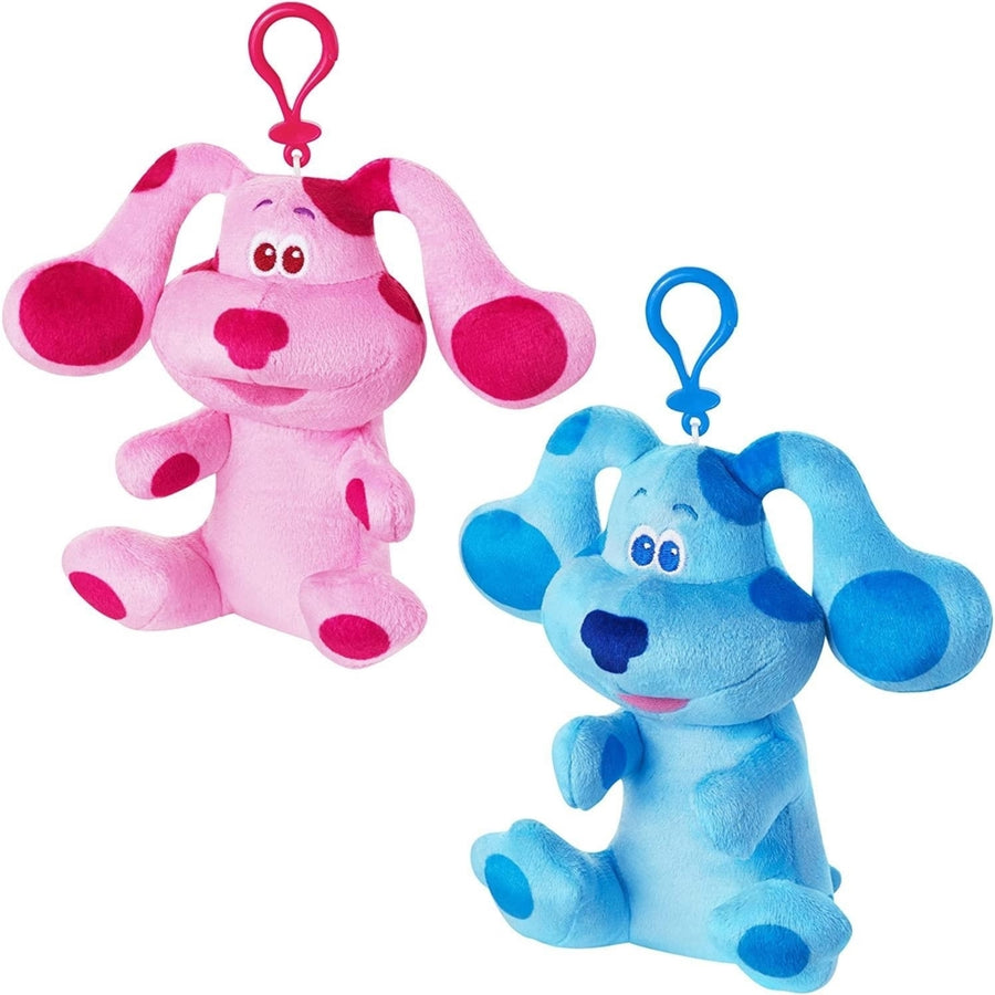 Blues Clues Blue and Magenta Plush Coin Purse Backpack Charm Ornament Zipper Pull Set PMI International Image 1