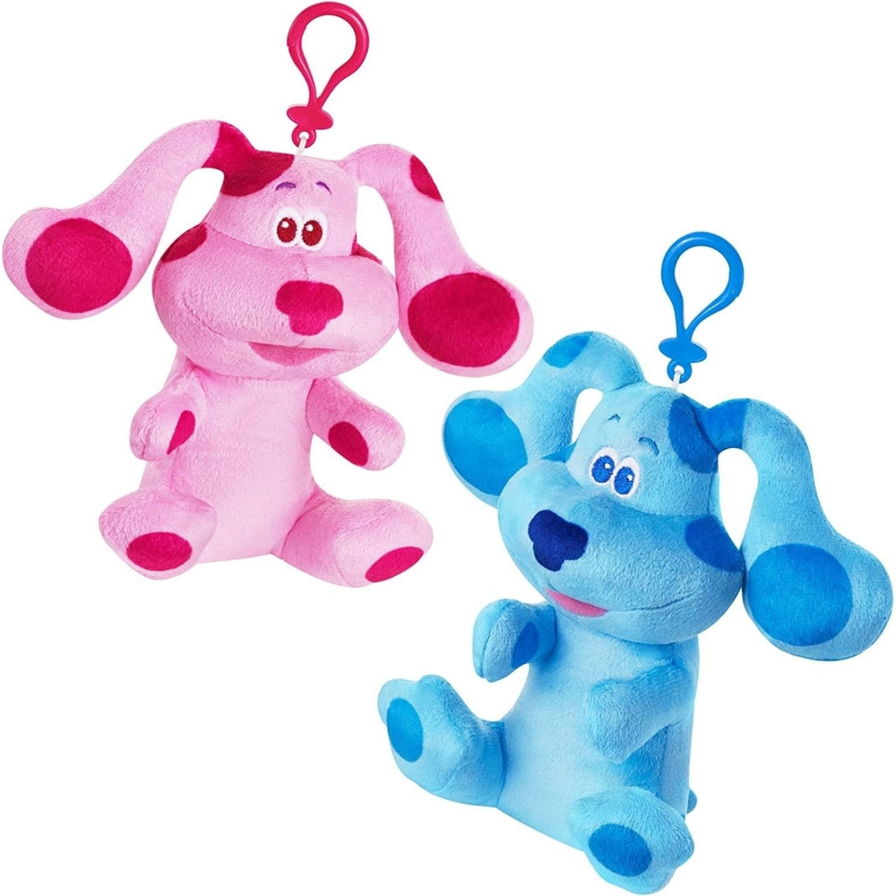 Blues Clues Blue and Magenta Plush Coin Purse Backpack Charm Ornament Zipper Pull Set PMI International Image 2