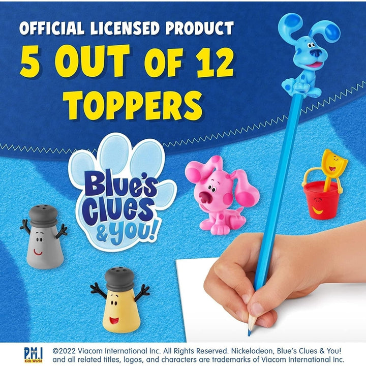 Blues Clues Pencil Toppers 5pk Nickelodeon Blue Magenta Shovel Pail Figures Image 4