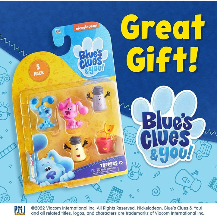 Blues Clues Pencil Toppers 5pk Nickelodeon Blue Magenta Shovel Pail Figures Image 6