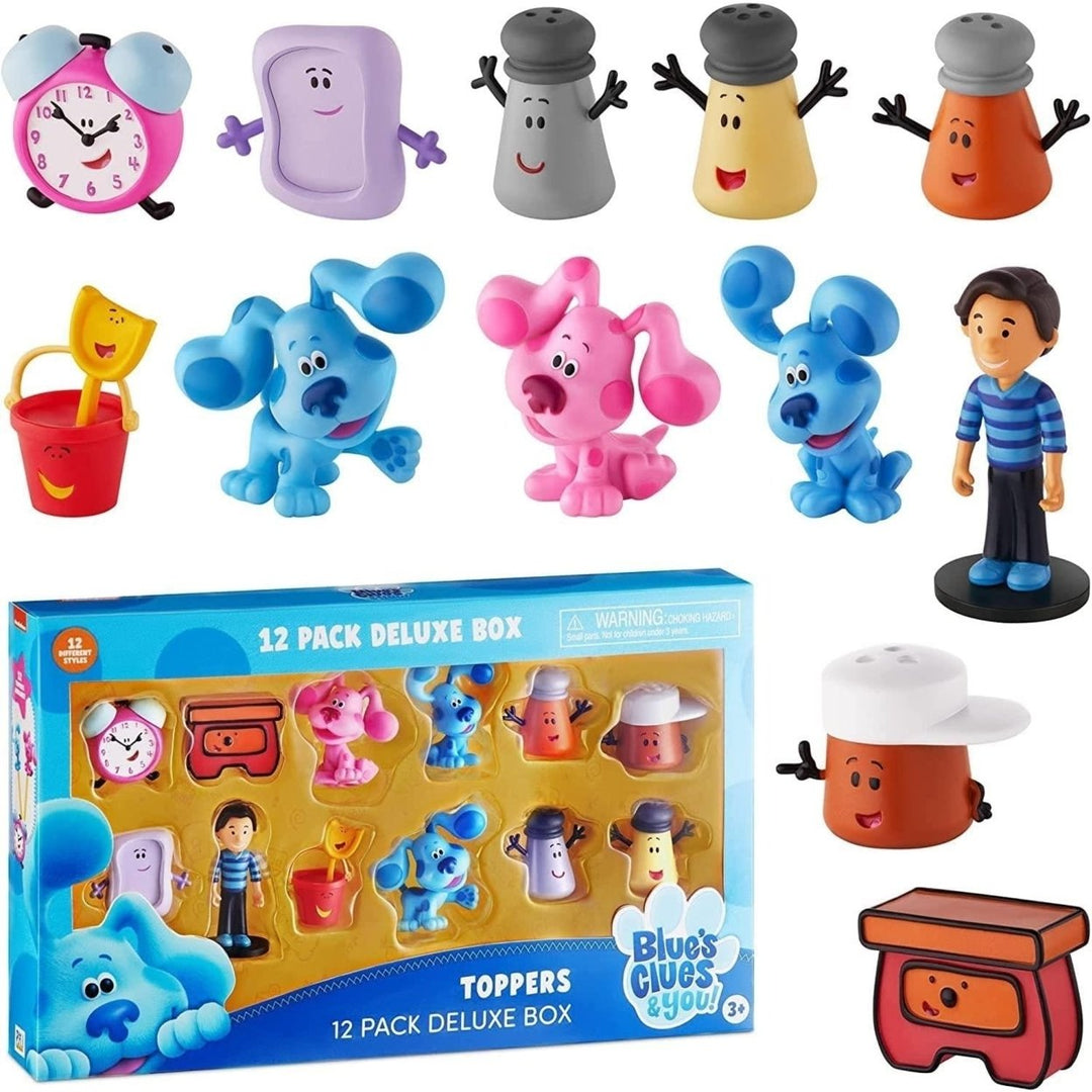 Blues Clues Pencil Toppers 12pk Josh Tickety Tock Paprika Magenta Pail PMI International Image 1