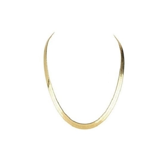 14K Herringbone Flat Necklace 20" Image 1