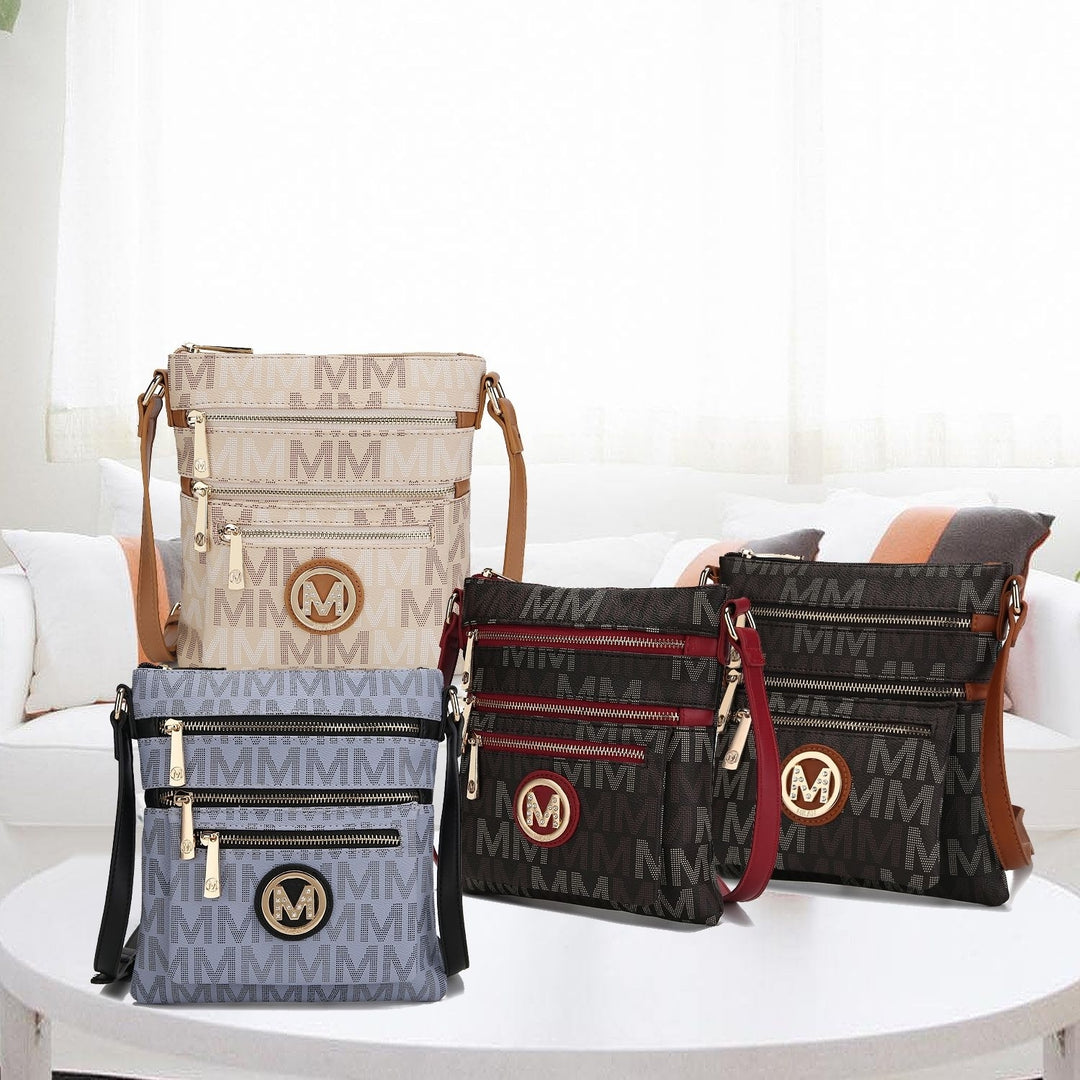 MKF Collection Beatrice Shoulder Bag M Signature Multi Compartments Crossbody by Mia K. Image 1