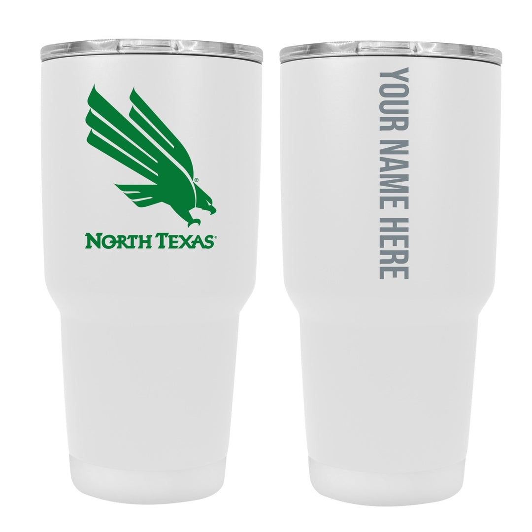 Collegiate Custom Personalized North Texas Mean Green 24 oz Insulated Stainless Steel Tumbler with Engraved Name Image 1