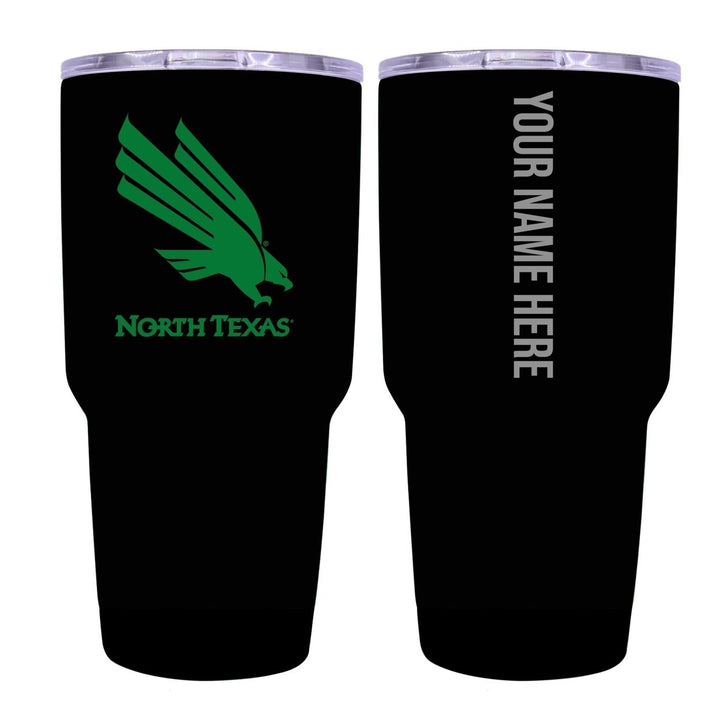 Collegiate Custom Personalized North Texas Mean Green 24 oz Insulated Stainless Steel Tumbler with Engraved Name Image 2