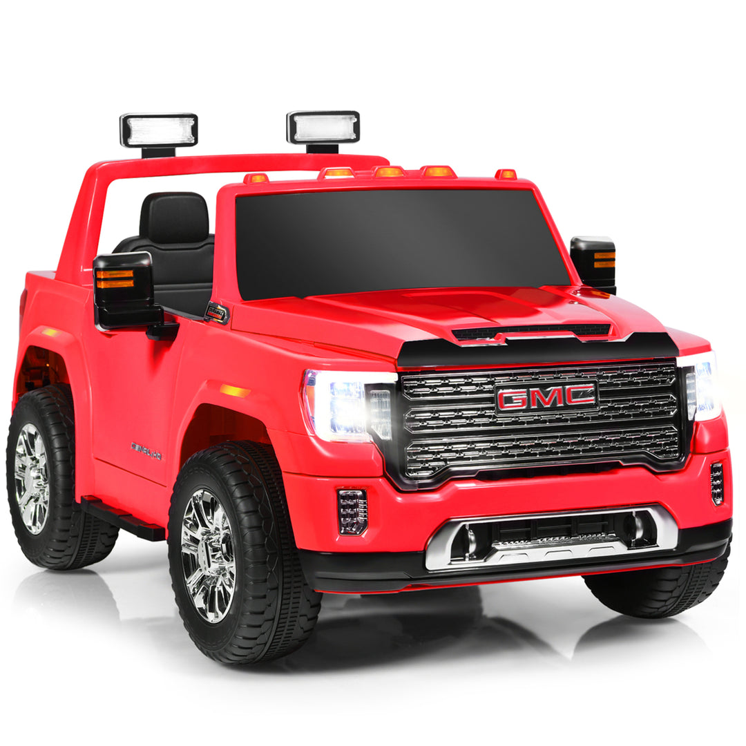 12V Licensed GMC Kids Ride On Car 2-Seater Truck w/ Remote Control Image 6