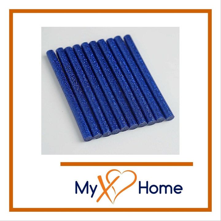 Blue Glitter Hot Glue Sticks (0.3 in / 7.5 mm) (1 to 240 Glue Sticks) Image 1