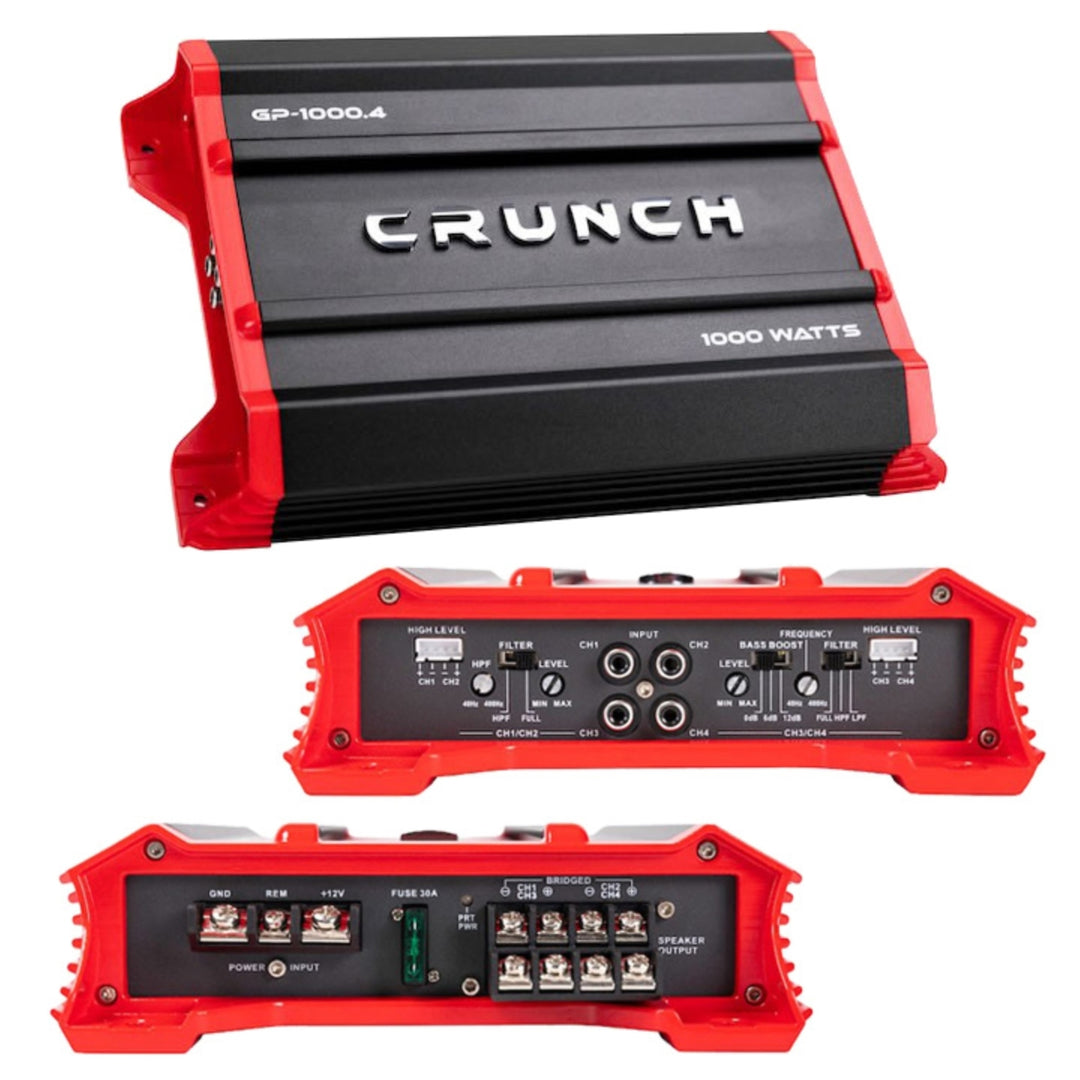 Crunch GP-1000.4 1000W 4 Channel Car Audio Amplifier Class A/B Low Noise Image 1