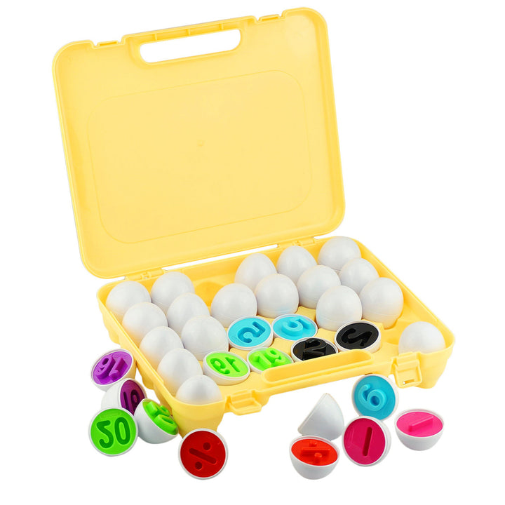 Dimple 26 Piece Match and Play Number Math Egg Toy for Kids STEM Learning Image 1