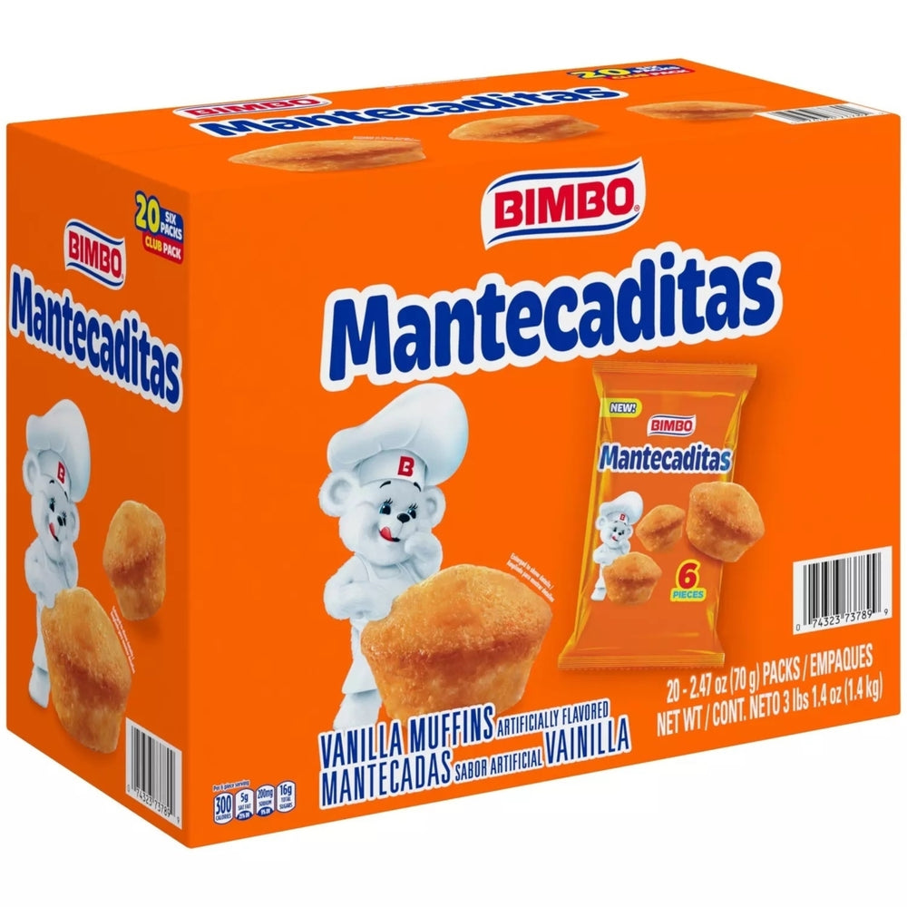 Bimbo Mantecaditas Bite Sized Vanilla Muffins, 2.47 Ounce (Pack of 20) Image 2