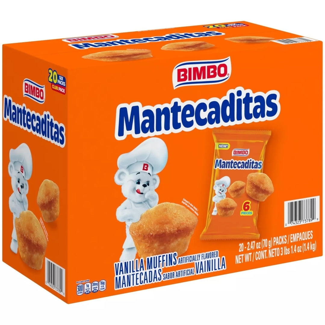 Bimbo Mantecaditas Bite Sized Vanilla Muffins 2.47 Ounce (Pack of 20) Image 2