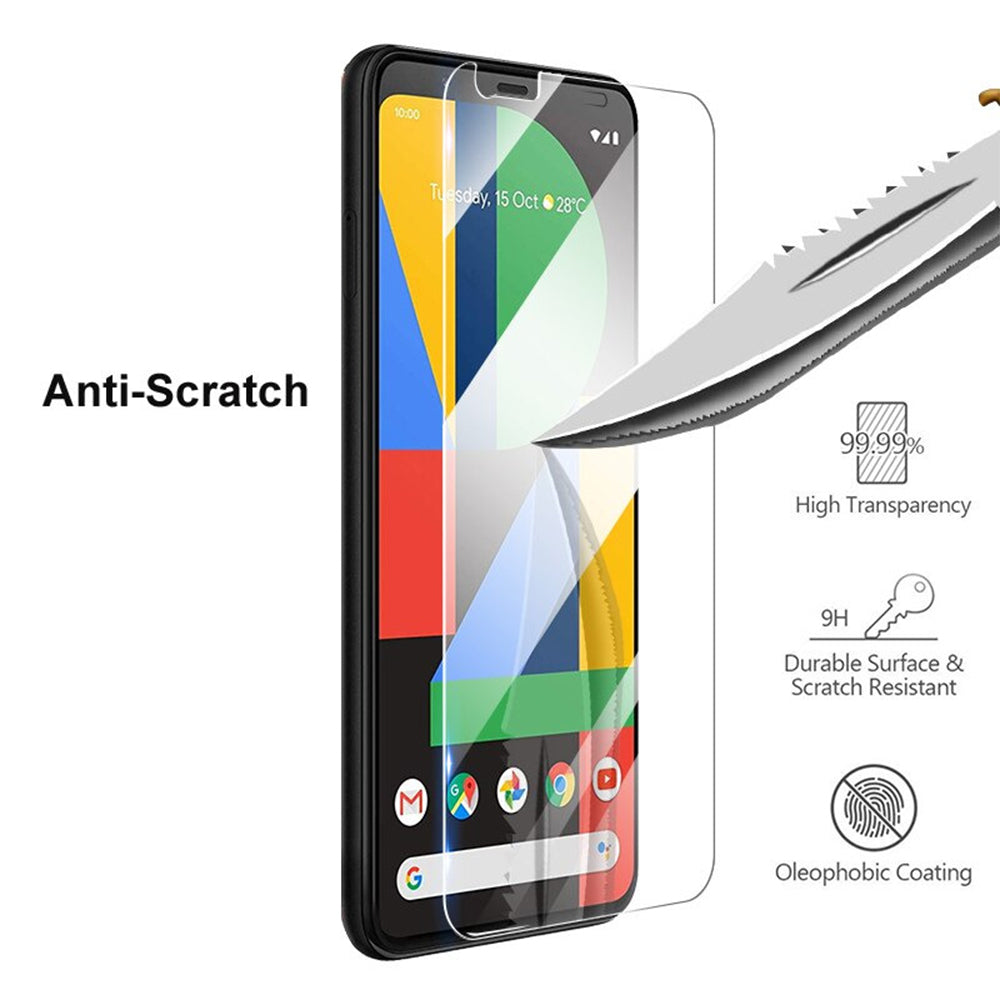 navor Compatible for Google Pixel 4 Case with 2 Pack Tempered Glass Screen Protectors Ultra-Slim Shockproof Protective Image 3