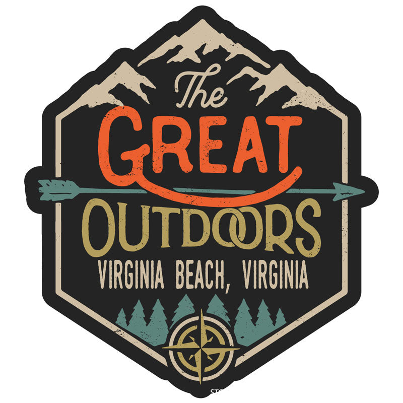 Virginia Beach Virginia Souvenir Decorative Stickers (Choose theme and size) Image 1
