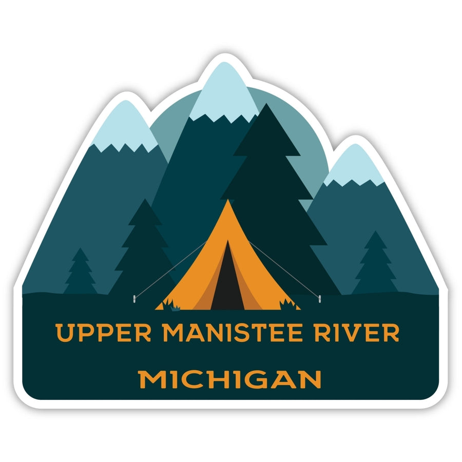 Upper Manistee River Michigan Souvenir Decorative Stickers (Choose theme and size) Image 1