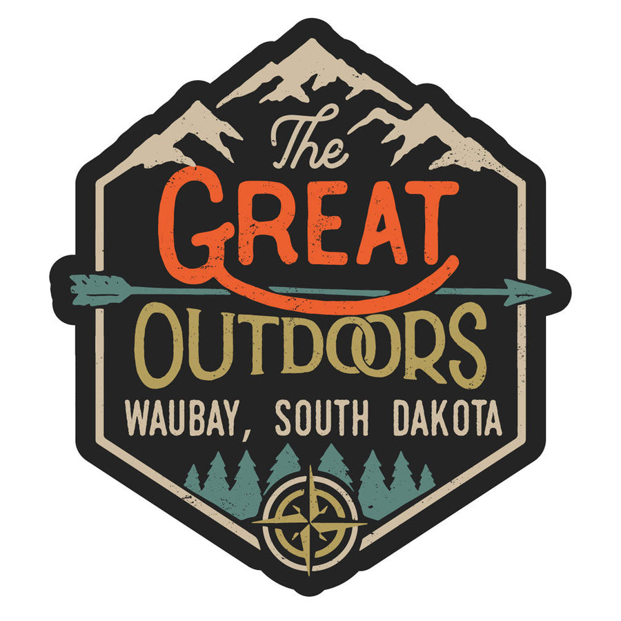 Waubay South Dakota Souvenir Decorative Stickers (Choose theme and size) Image 1