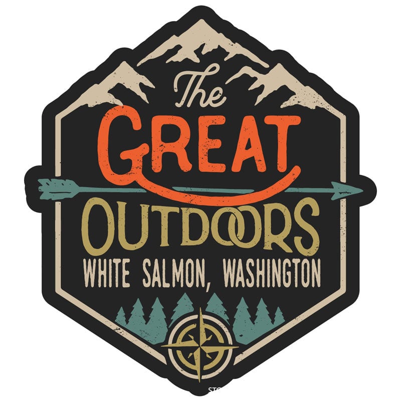 White Salmon Washington Souvenir Decorative Stickers (Choose theme and size) Image 1