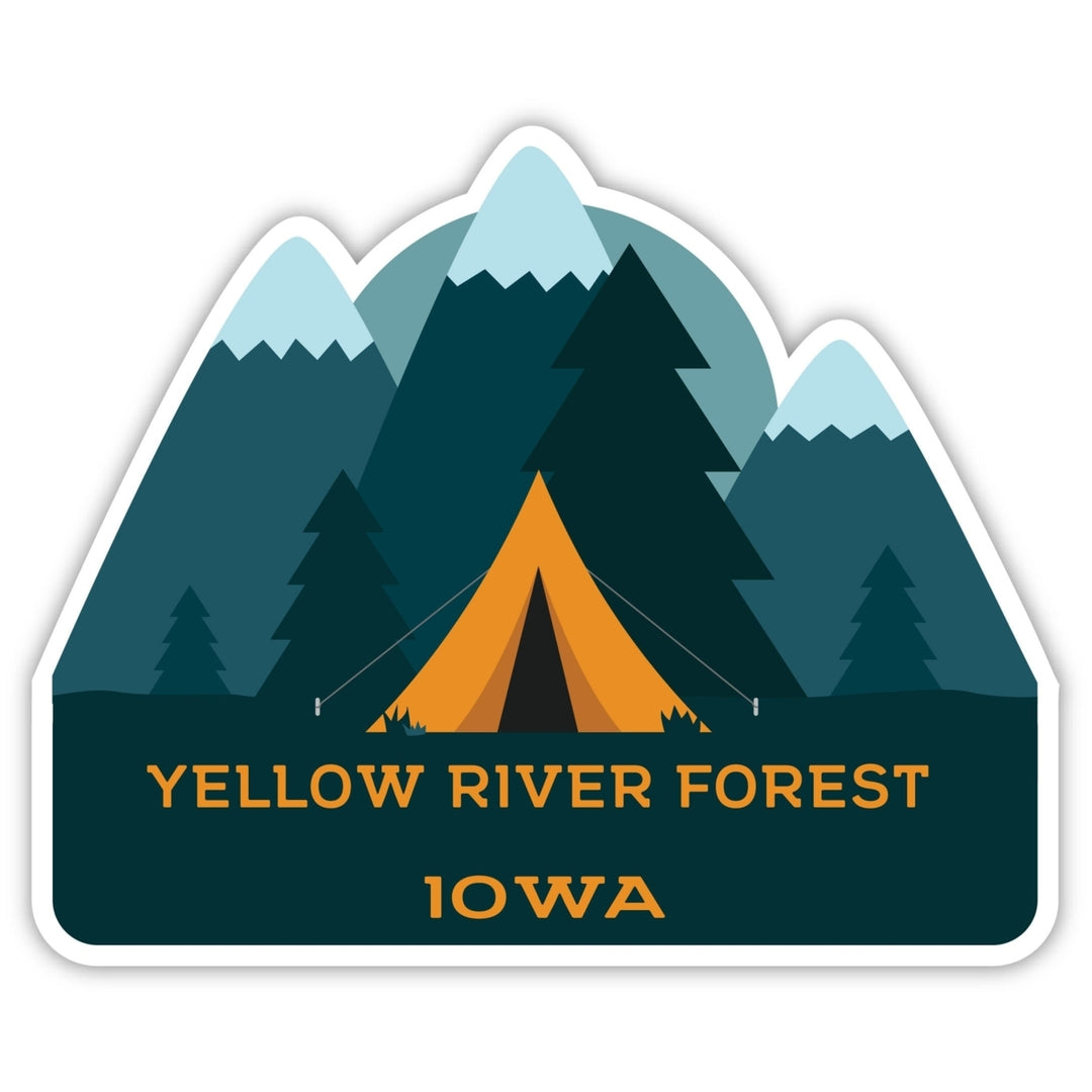 Yellow River Forest Iowa Souvenir Decorative Stickers (Choose theme and size) Image 1