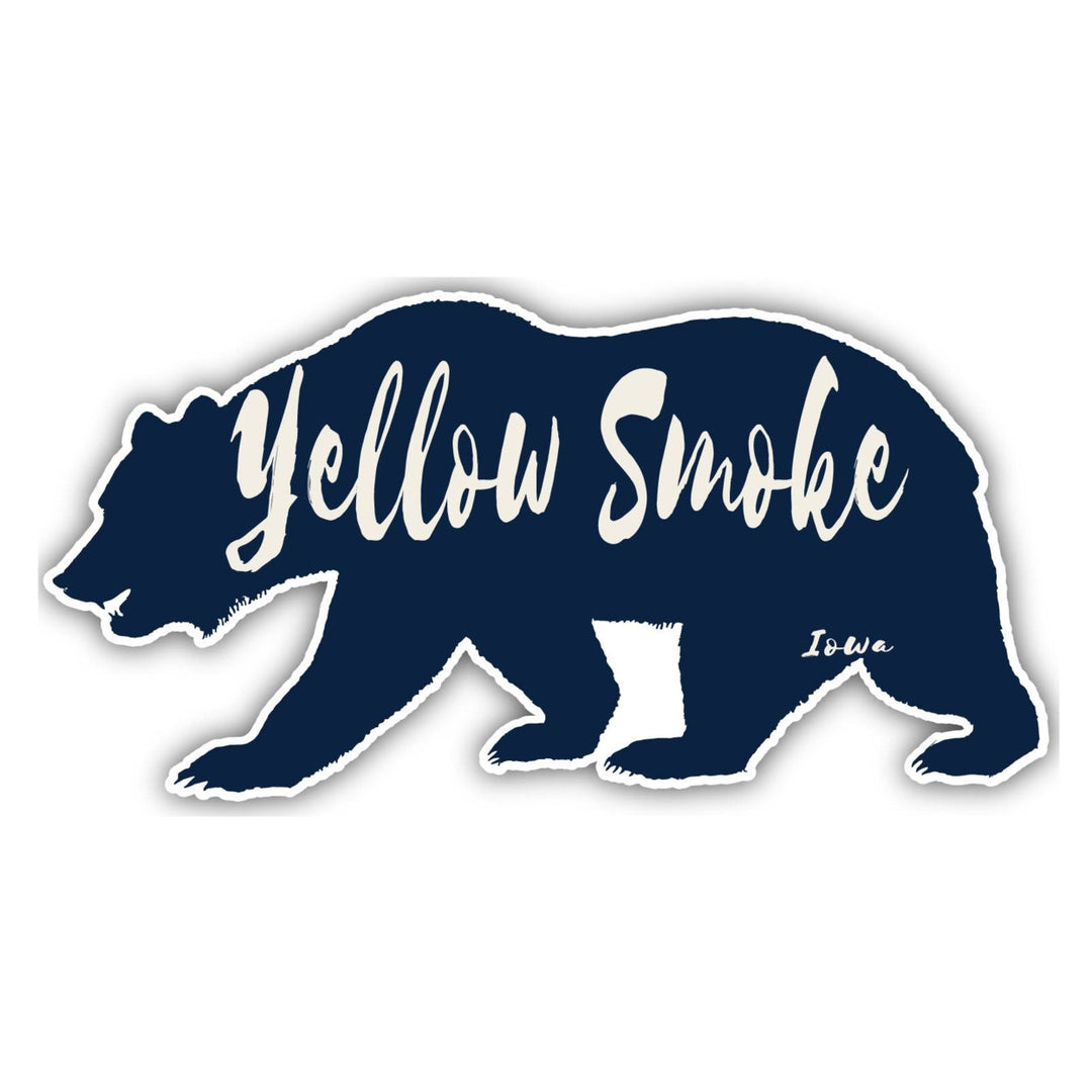 Yellow Smoke Iowa Souvenir Decorative Stickers (Choose theme and size) Image 1