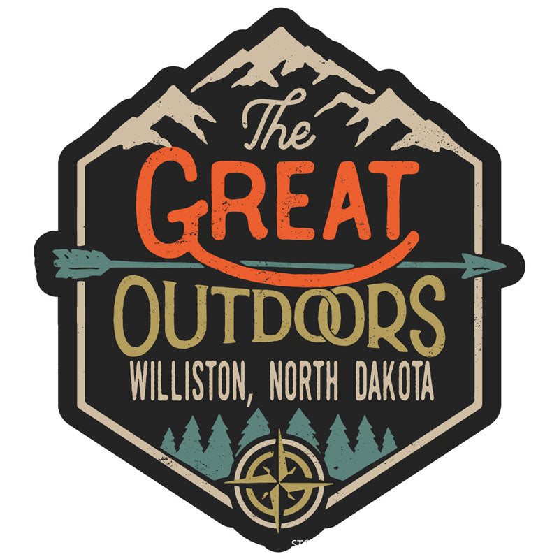 Williston North Dakota Souvenir Decorative Stickers (Choose theme and size) Image 1
