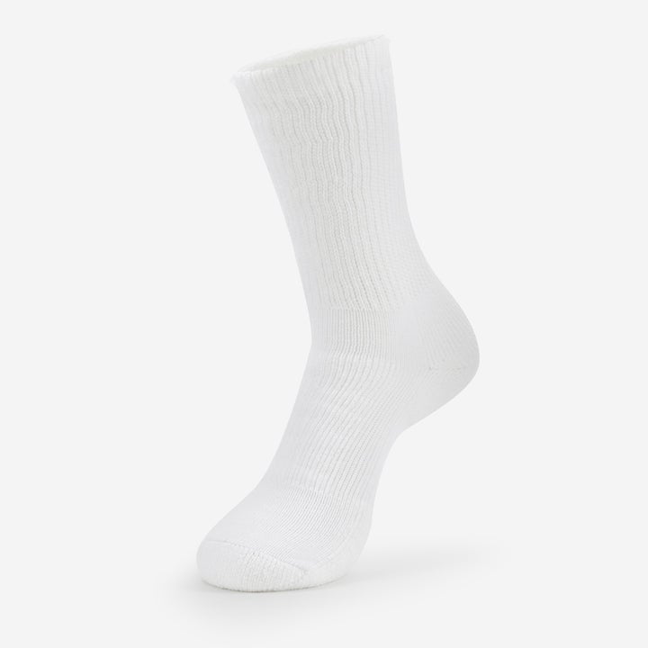 Thorlos Unisex Walking Moderate Cushion Crew Sock White - WX-004 WHITE Image 1