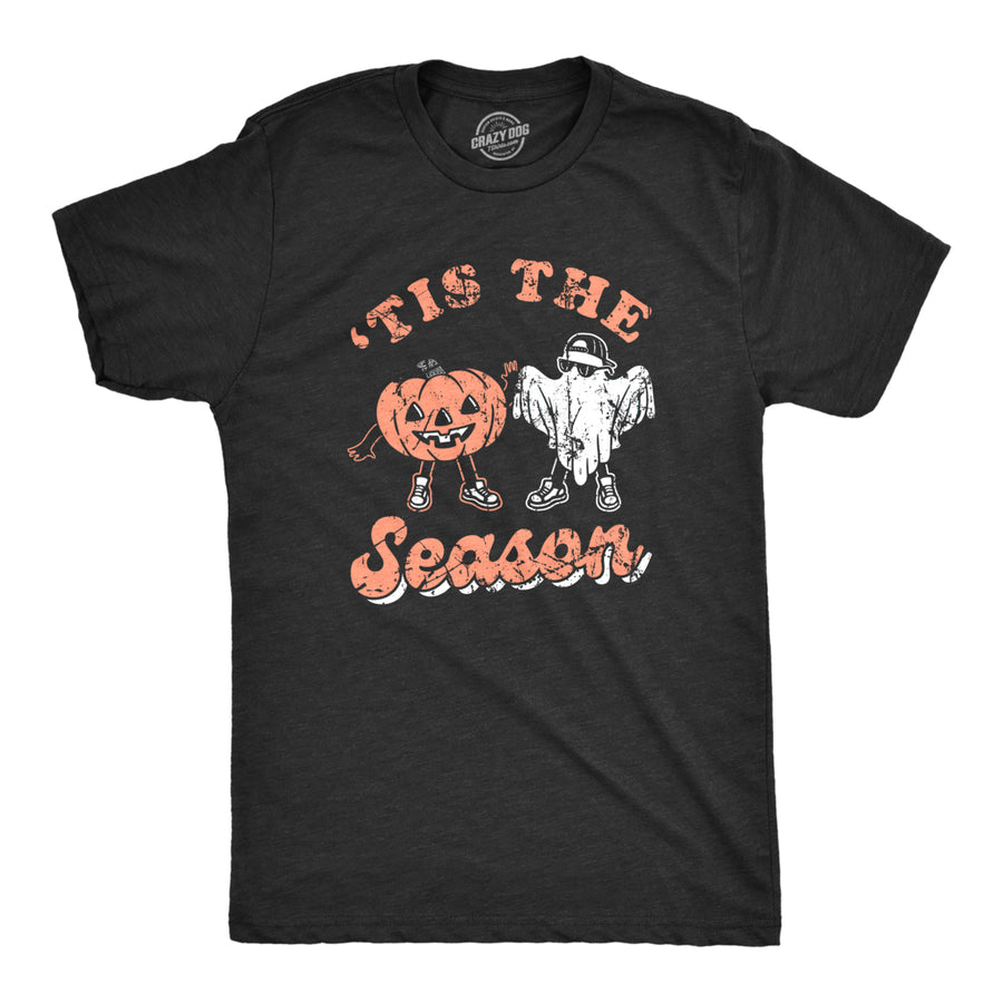 Mens Tis The Season T Shirt Funny Spooky Halloween Costume Lovers Tee For Guys Image 1