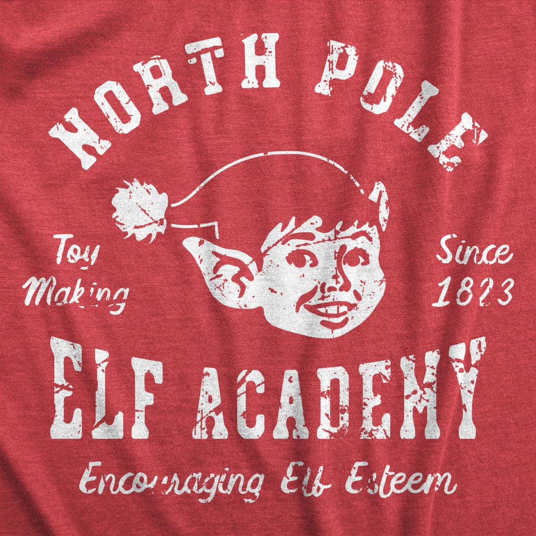 Womens North Pole Elf Academy T Shirt Funny Christmas Party Santas Helpers Tee For Ladies Image 2