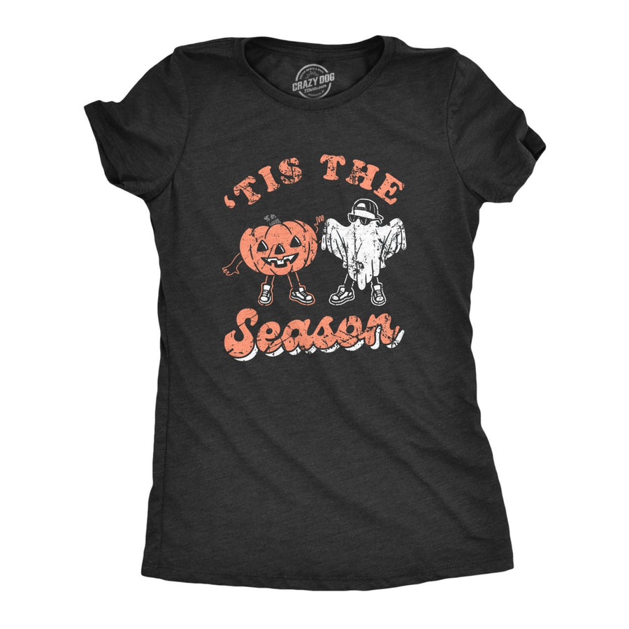 Womens Tis The Season T Shirt Funny Spooky Halloween Costume Lovers Tee For Ladies Image 1