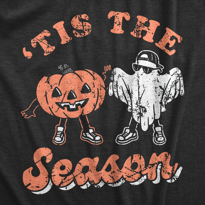 Womens Tis The Season T Shirt Funny Spooky Halloween Costume Lovers Tee For Ladies Image 2