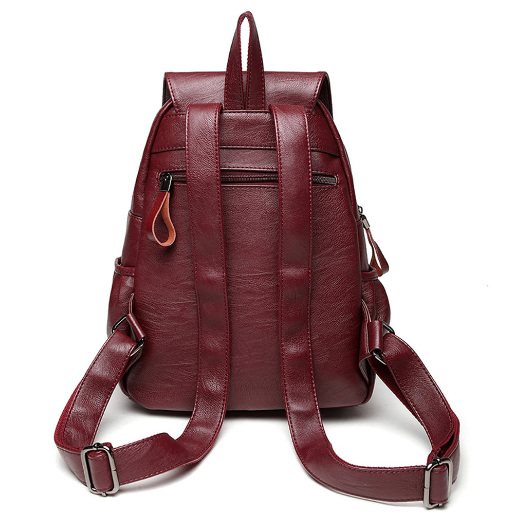 navor Backpack for Girls & Women Waterproof Daypack Casual Convertible Business,Travel Leather Backpack & Handbag Image 2