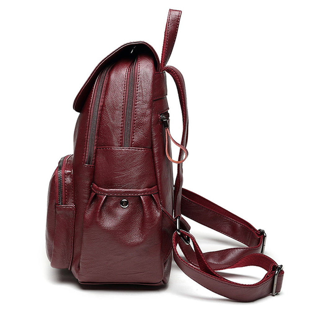navor Backpack for Girls & Women Waterproof Daypack Casual Convertible Business,Travel Leather Backpack & Handbag Image 3