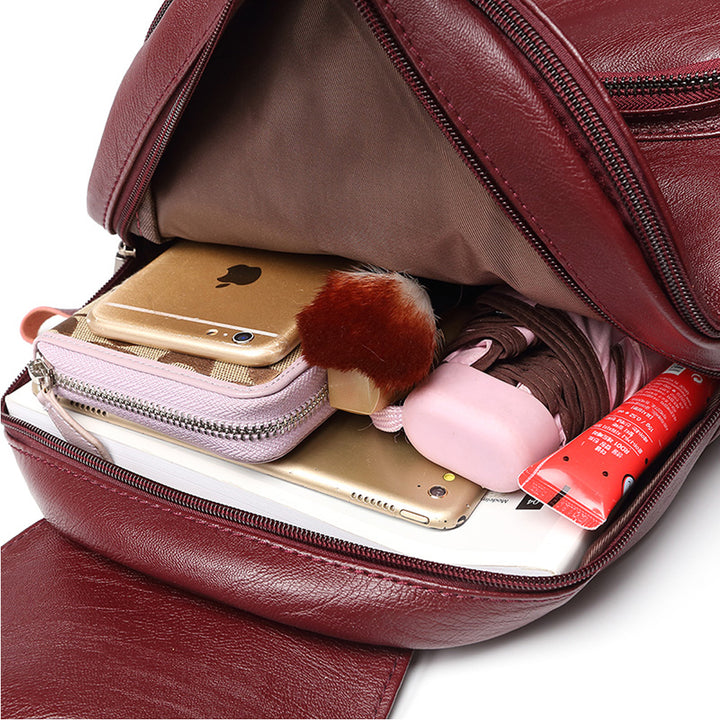 navor Backpack for Girls & Women Waterproof Daypack Casual Convertible Business,Travel Leather Backpack & Handbag Image 4