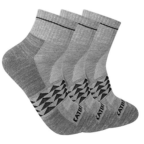 Caterpillar Mens Half Cushioned Quarter Socks Grey Image 1