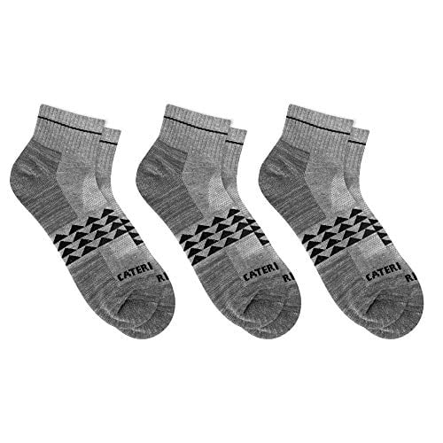 Caterpillar Mens Half Cushioned Quarter Socks Grey Image 2