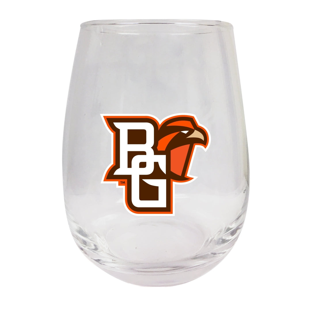 Bowling Green Falcons Stemless Wine Glass - 9 oz. Officially Licensed NCAA Merchandise Image 1