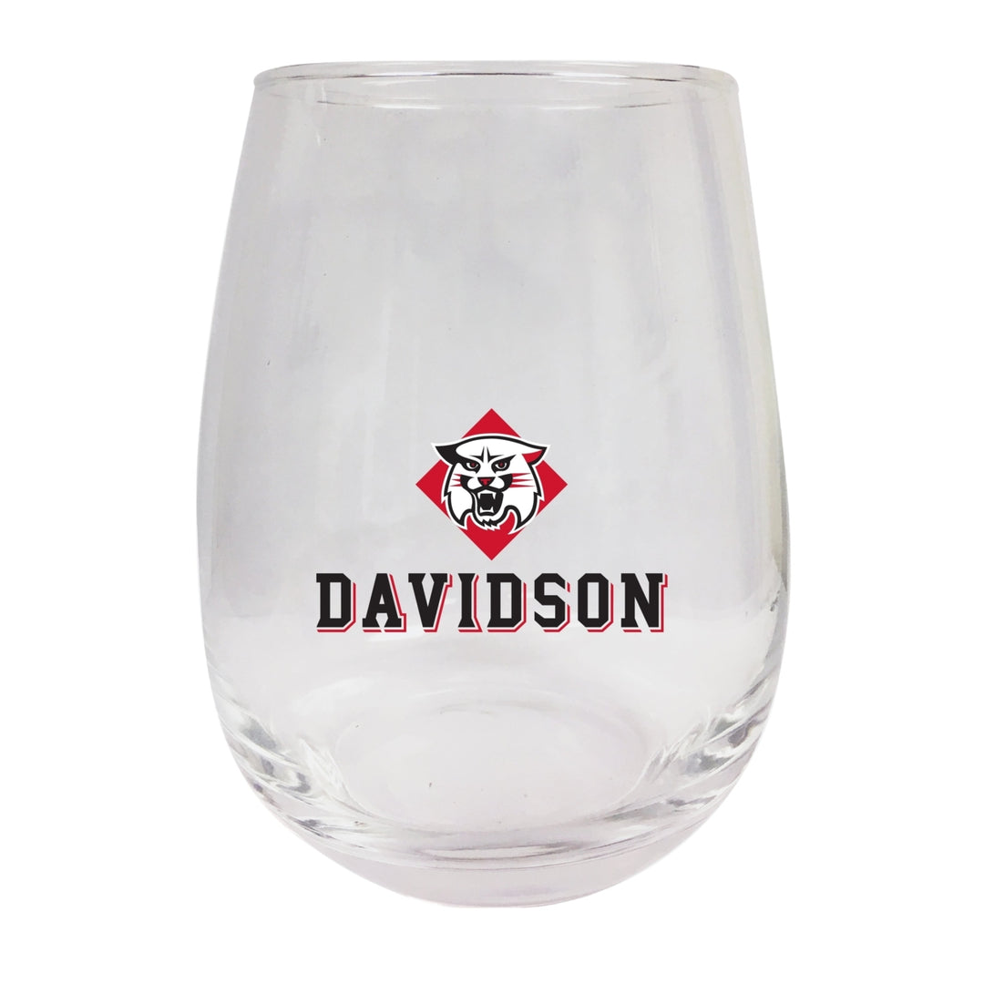 Davidson College Stemless Wine Glass - 9 oz. Officially Licensed NCAA Merchandise Image 1