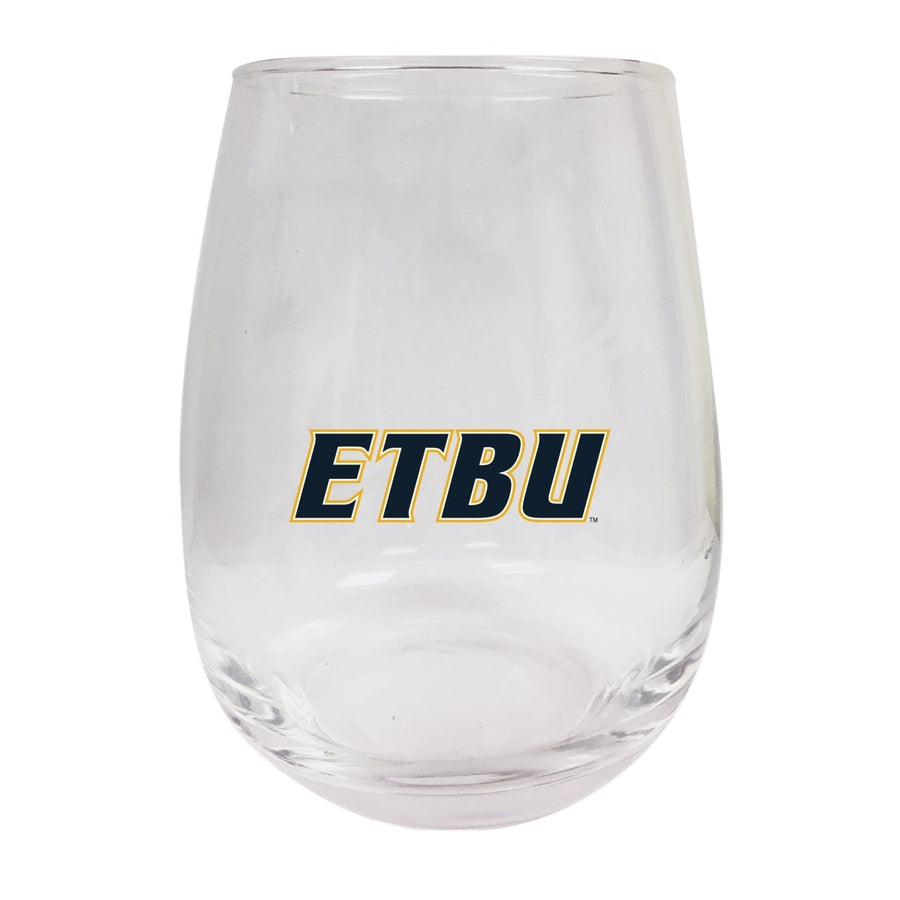 East Texas Baptist University Stemless Wine Glass - 9 oz. Officially Licensed NCAA Merchandise Image 1