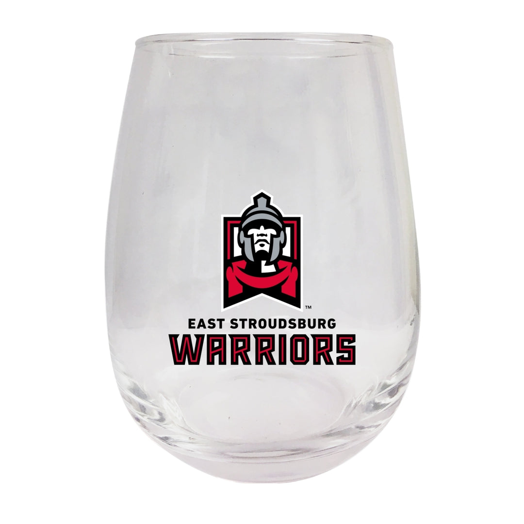 East Stroudsburg University Stemless Wine Glass - 9 oz. Officially Licensed NCAA Merchandise Image 1