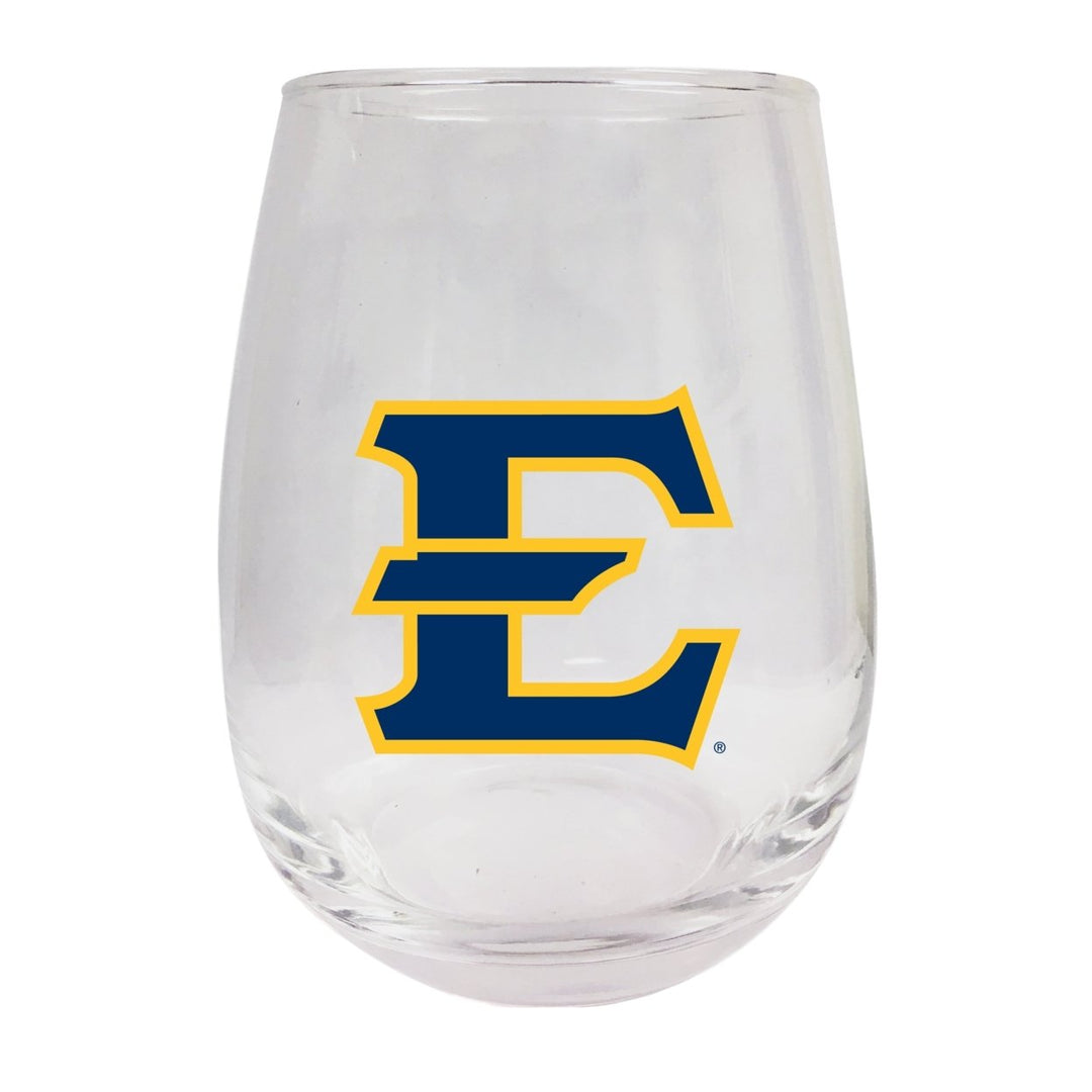 East Tennessee State University Stemless Wine Glass - 9 oz. Officially Licensed NCAA Merchandise Image 1