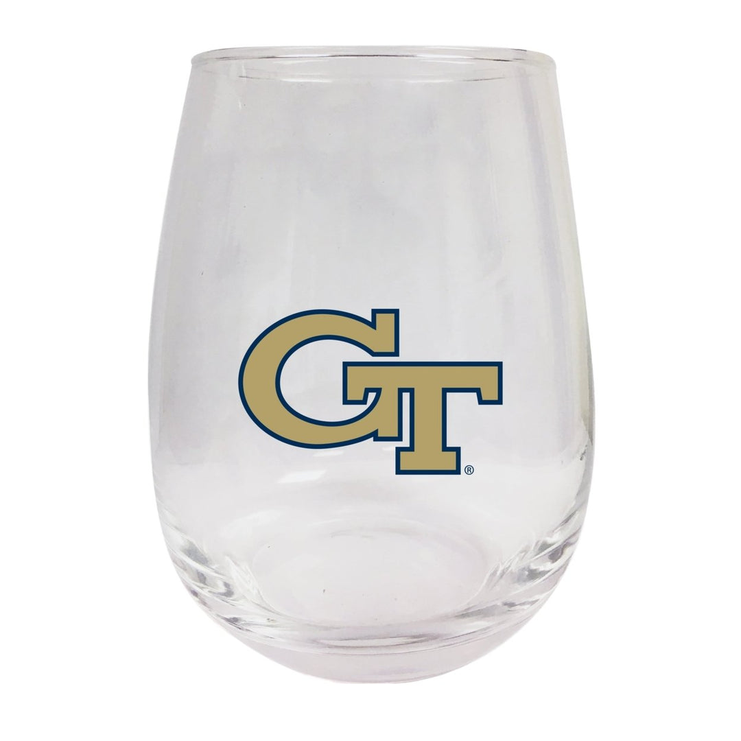 Georgia Tech Yellow Jackets Stemless Wine Glass - 9 oz. Officially Licensed NCAA Merchandise Image 1