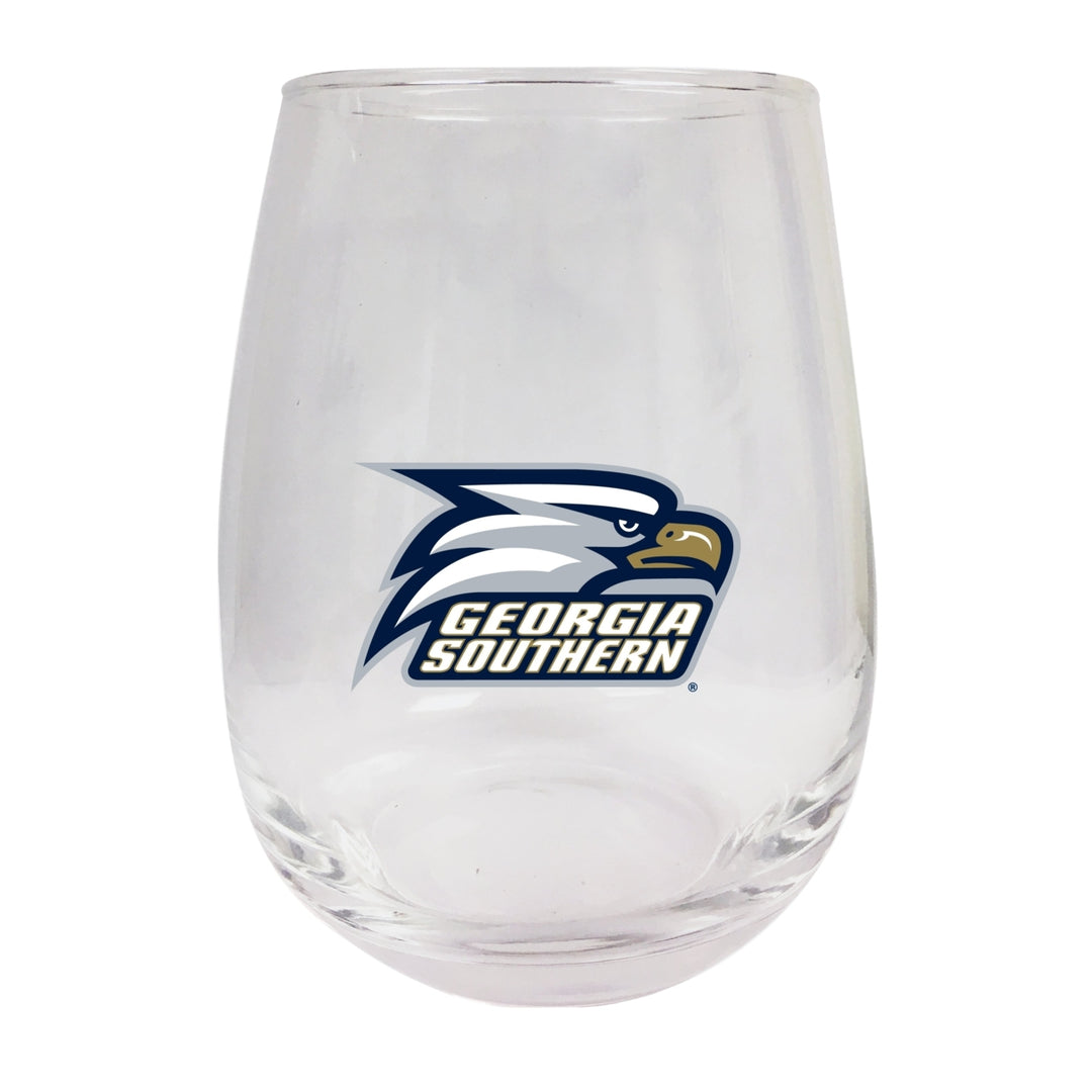 Georgia Southern Eagles Stemless Wine Glass - 9 oz. Officially Licensed NCAA Merchandise Image 1