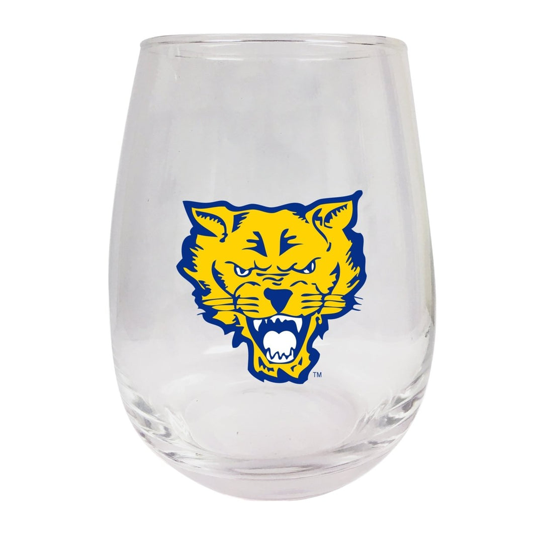 Fort Valley State University Stemless Wine Glass - 9 oz. Officially Licensed NCAA Merchandise Image 1