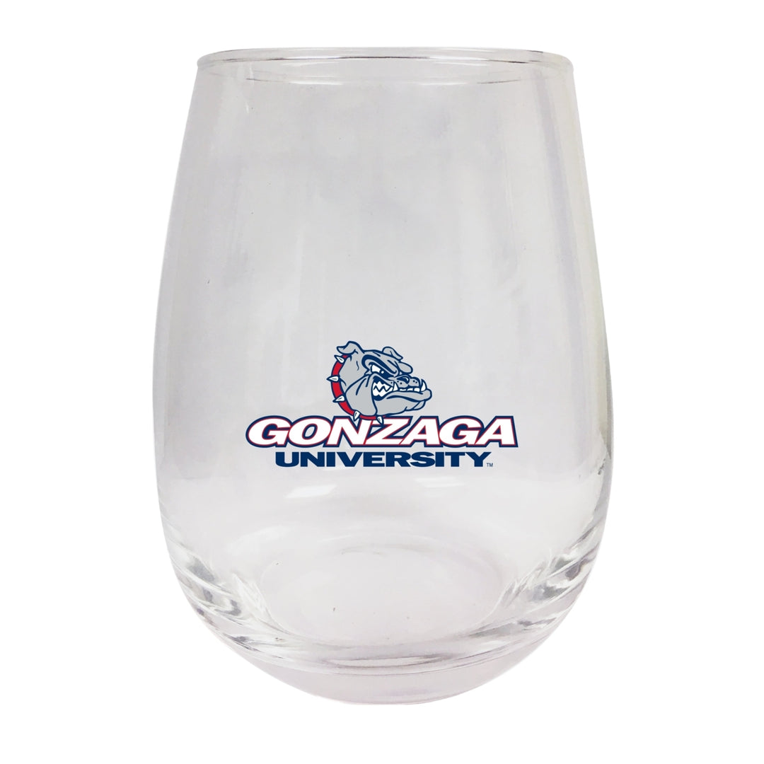 Gonzaga Bulldogs Stemless Wine Glass - 9 oz. Officially Licensed NCAA Merchandise Image 1